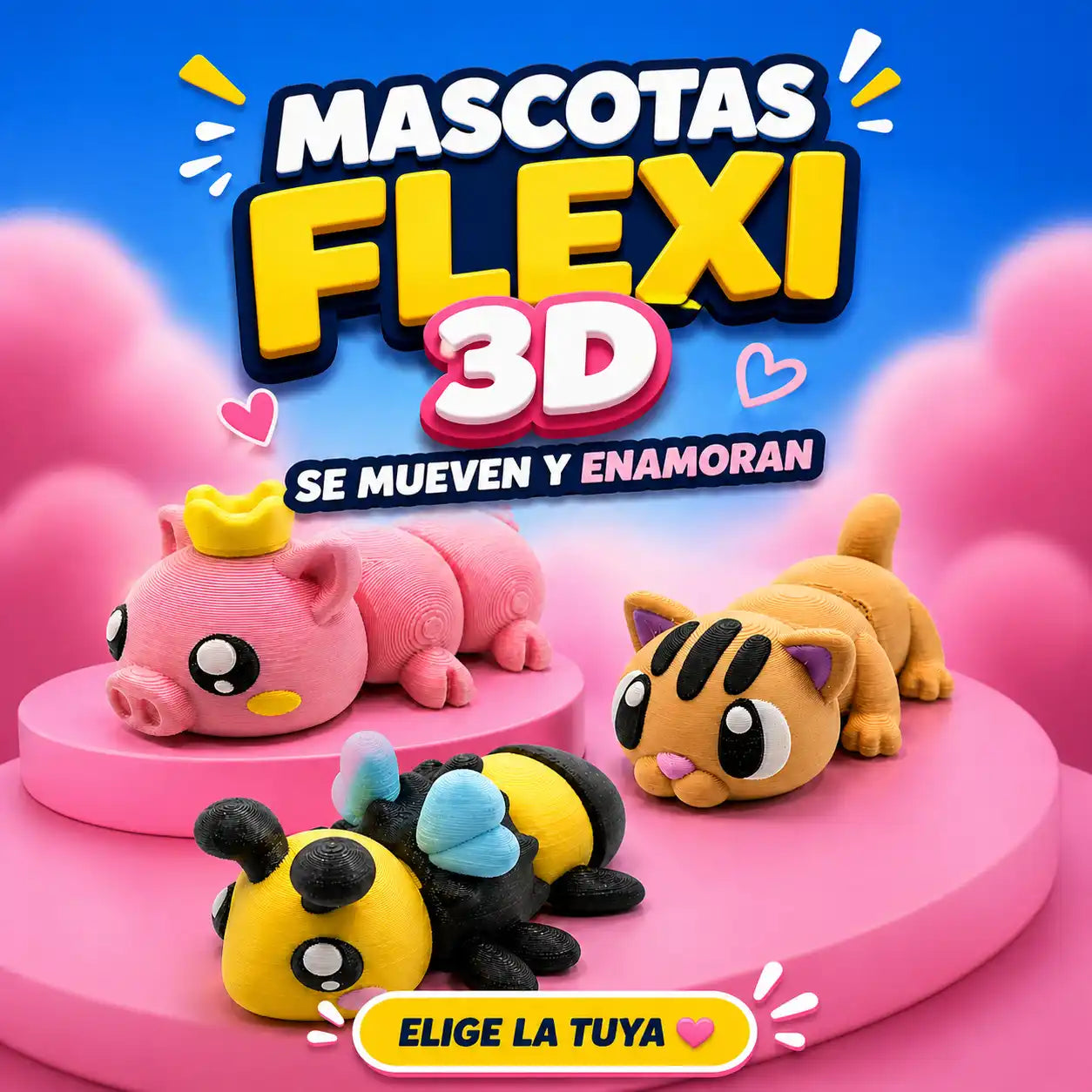 Mascota Flexi 3D Articulada — Mr Maker